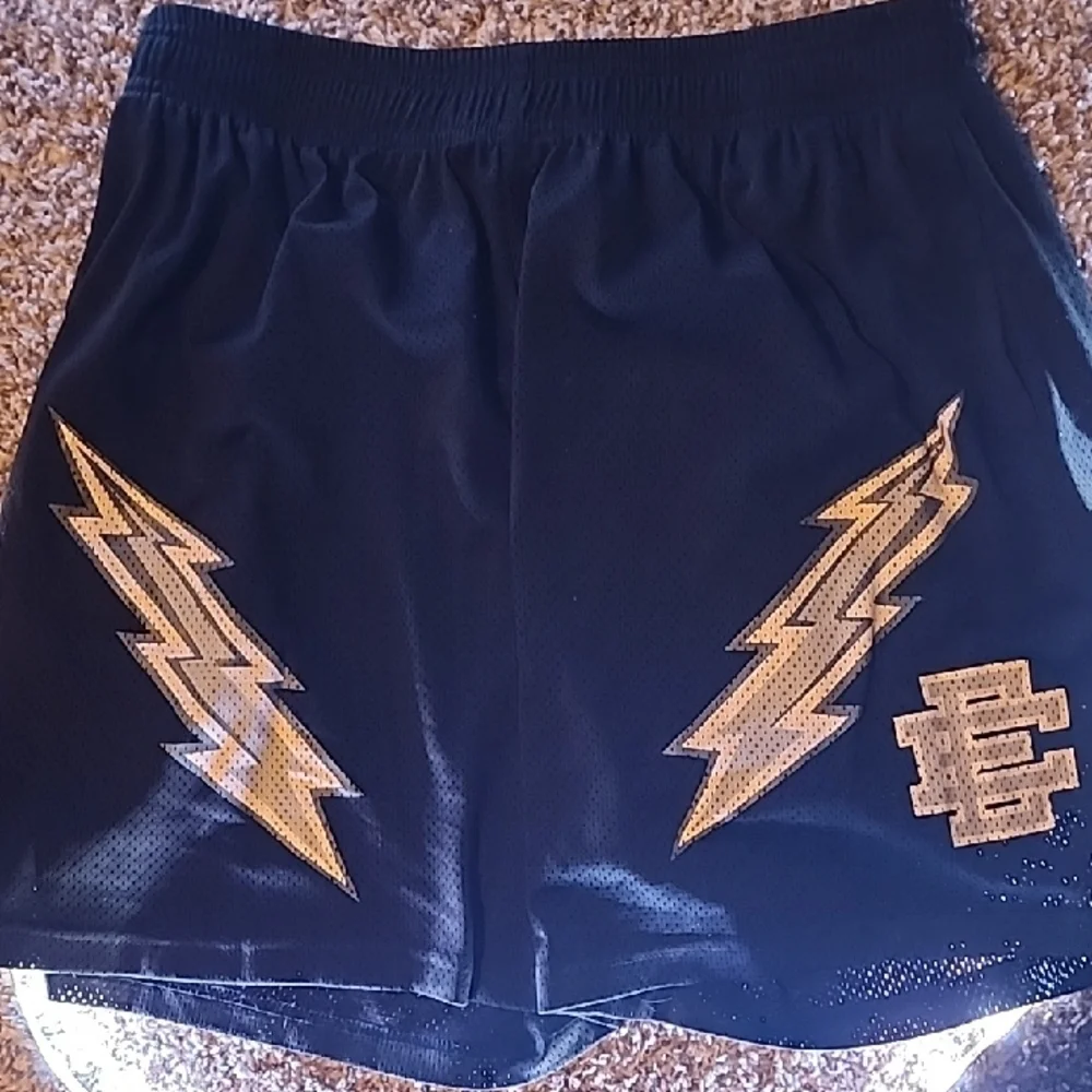 Silver‎ and Black Athletic Shorts